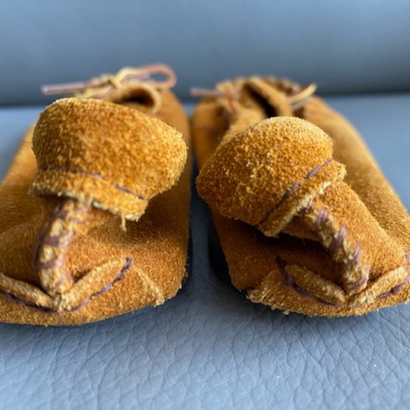 Hiawatha by Bastien toddler children kids moccasins 6 copper brown suede - Picture 10 of 14
